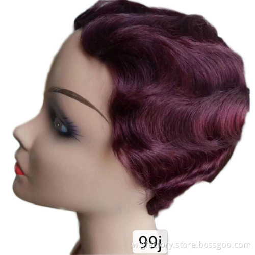 machine made cheap color bob wig,wholesale human hair lace wig vendors, retro style human hair lace wig